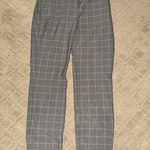 Express Women's Gray Plaid Trousers